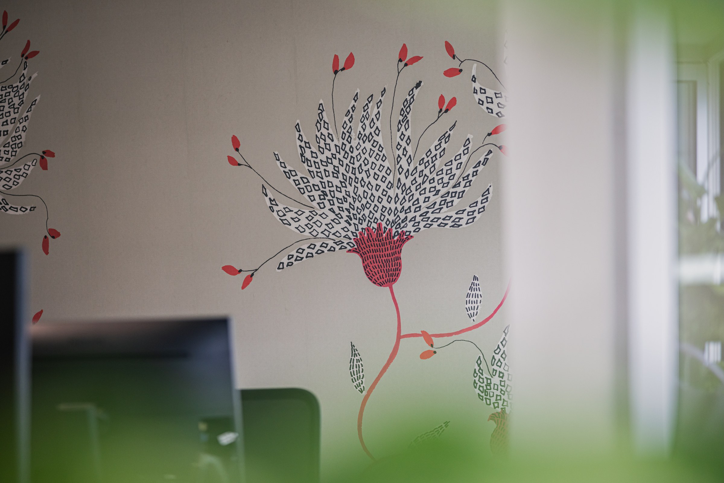 bunte Tapeten mit Blume
