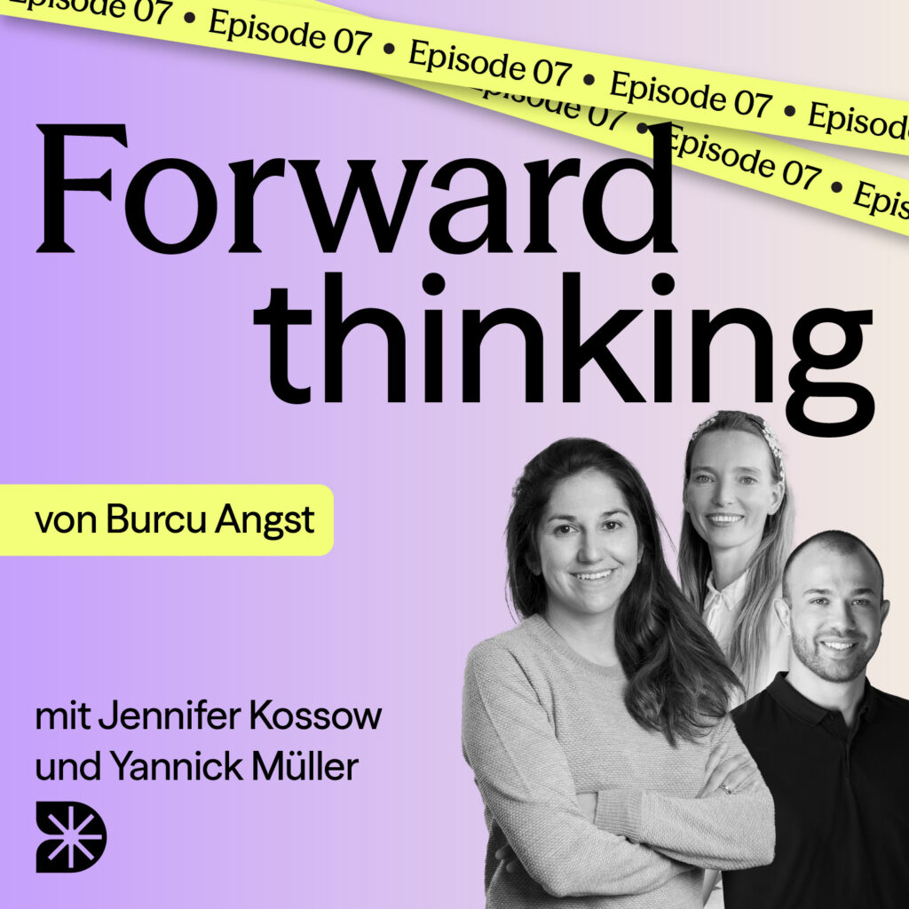 Podcast Cover mit Jennifer Kossow und Yannick Müller von Burcu Angst