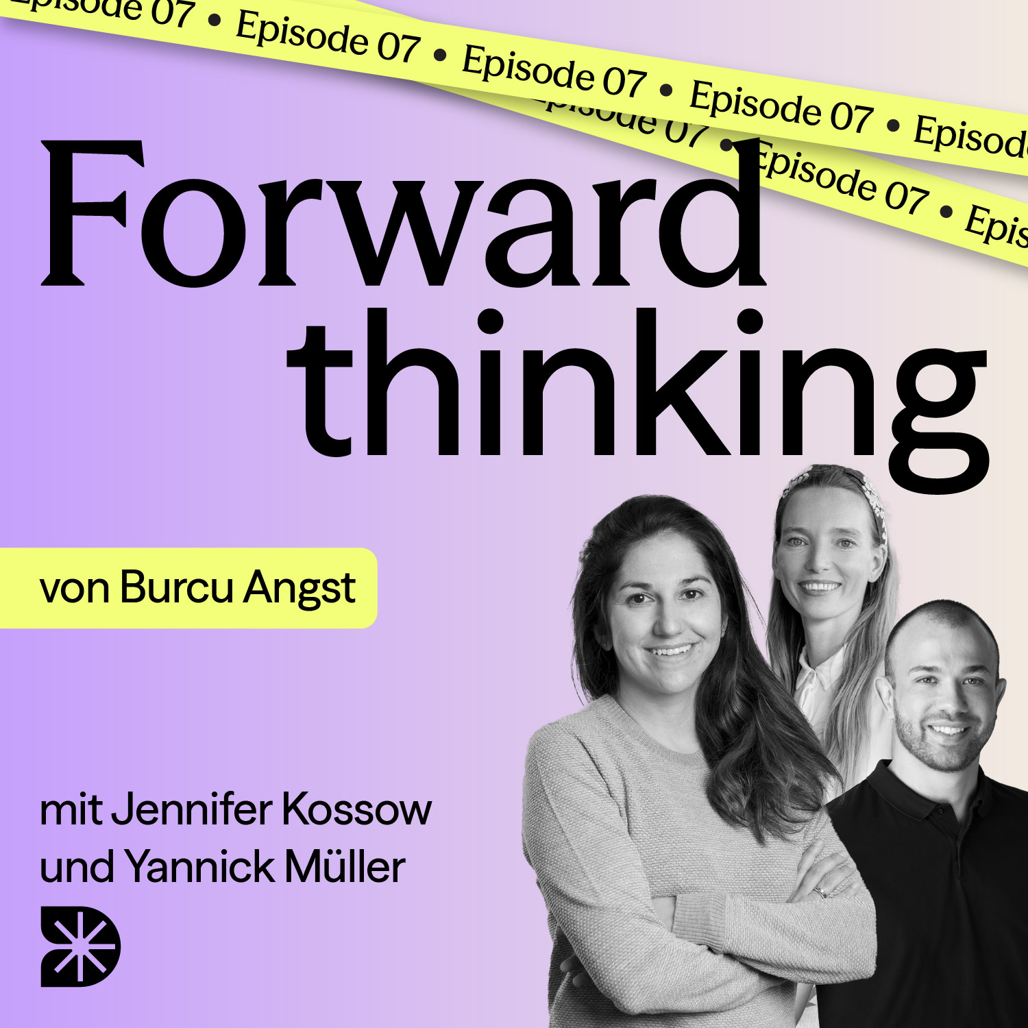 Podcast Cover mit Jennifer Kossow und Yannick Müller von Burcu Angst